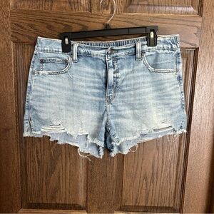 Aerie Light Blue Distressed Jean Shorts
